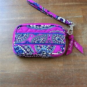 Vera Bradley Purple and Blue Paisley Wristlet